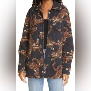 Farm Rio Large Black Leopard Jacket